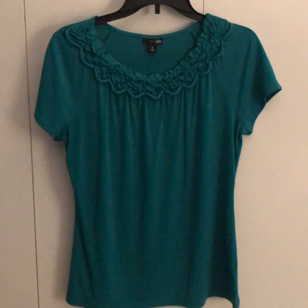 Pretty green blouse!